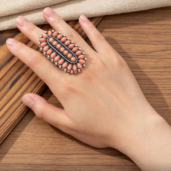 Bohemian Western Multi-Color Statement Rings - Picture 6 of 11